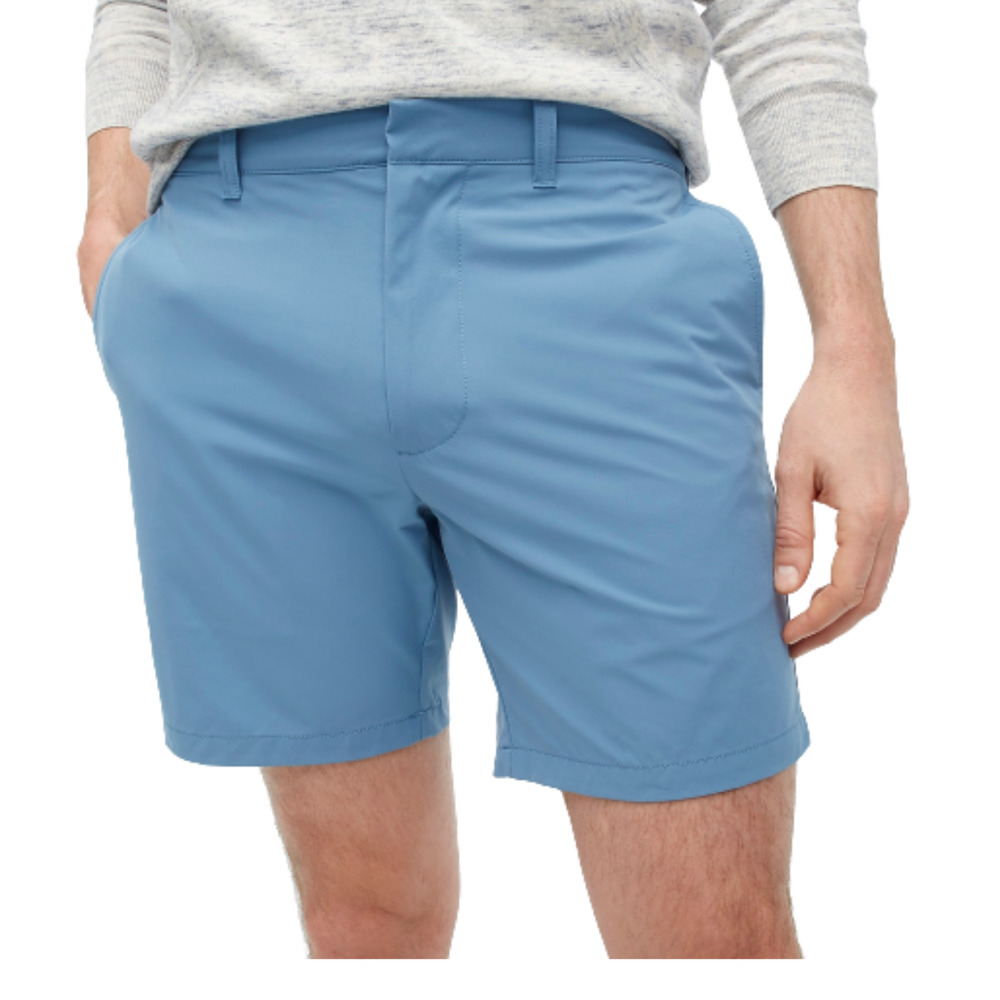 J. Crew Stretch Re-Imagined Chino Shorts Classic Fit Casual Zip-Fly Blue 36x9 - Picture 2 of 8